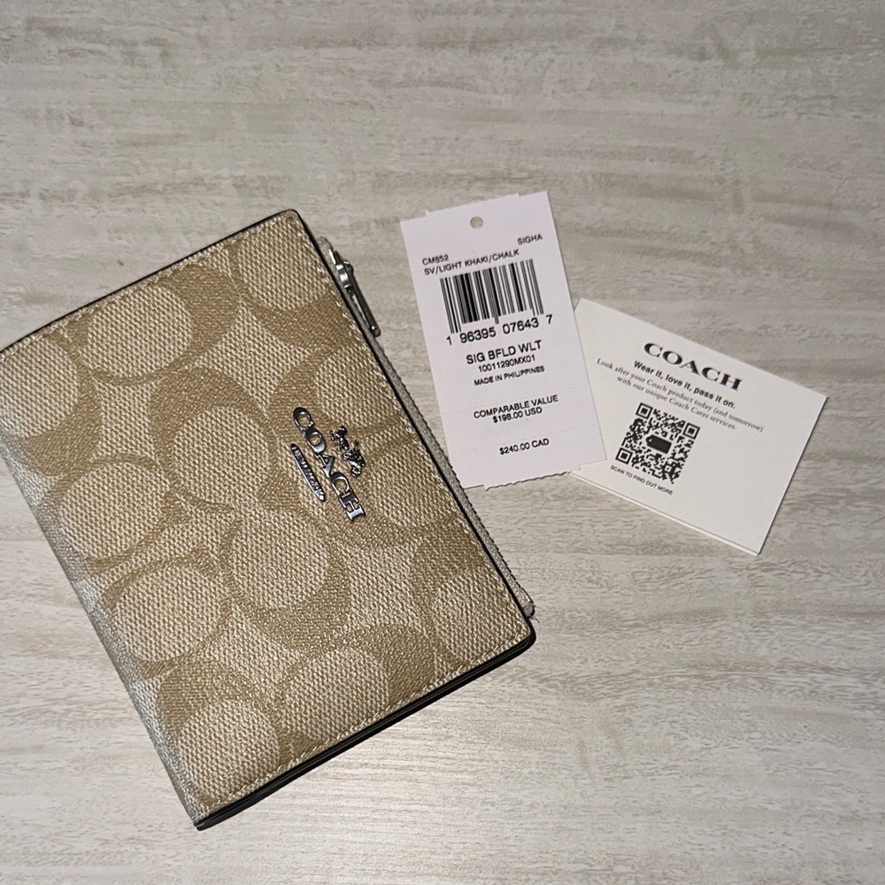 Coach Beige Signature Wallet